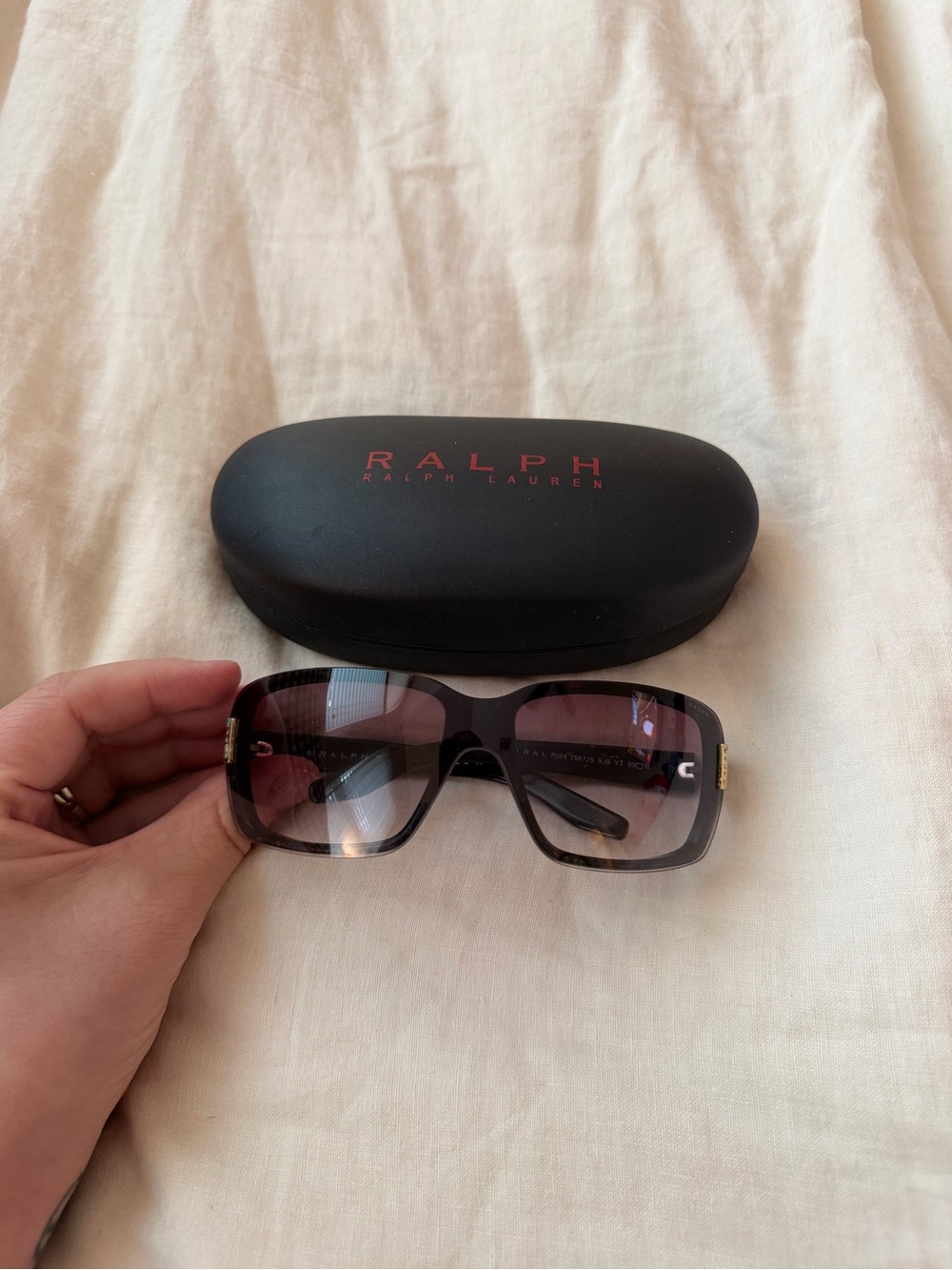 Ralph Lauren Rectangular Sunglasses with Brown Gradient Lenses